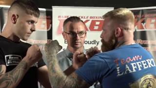 MCHUGH VS LAFFERTY BKB13 BARE KNUCKLE BOXING  WEIGH  IN [upl. by Gnoud]