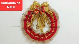 Transformei minha GUIRLANDA com rendas e fitas façavocêmesmo natal diy [upl. by Einatsed50]