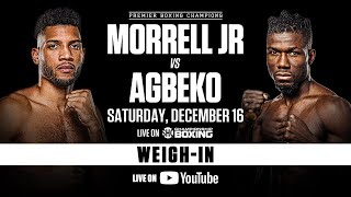 Morrell vs Agbeko OFFICIAL WEIGHIN  MorrellAgbeko [upl. by Nagaem]