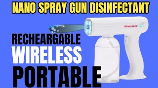 WIRELESS NANO SPRAY GUN DISINFECTANT REVIEW [upl. by Opiak769]