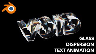 Create Glass Dispersion Text Animation in Blender  Blender 3D Tutorial [upl. by Jasen499]