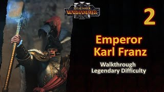 2 Emperor Karl Franz  WAR vs Vampire Counts The Barrow Legion  Legendary  No Commentary [upl. by Gwenni]