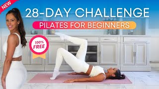 Pilates 28 Day Challenge for Weight Loss  Strength Goals 2024 [upl. by Akiehsat]