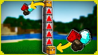 🦊Como fazer um ELEVADOR DE ITENS FÁCIL no Minecraft [upl. by Lahcar]