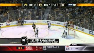 Top 10  NHL Goalie Saves [upl. by Sheri944]