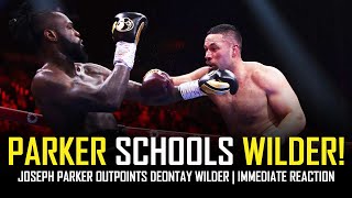 🤣 JOSEPH PARKER SCHOOLS DEONTAY WILDER 🤣 IMMEDIATE REACTION NO FOOTAGE [upl. by Lingwood]