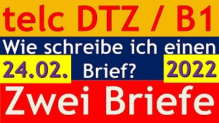 DTZ  B1  Briefe schreiben  Live am 24022022 [upl. by Neiv]