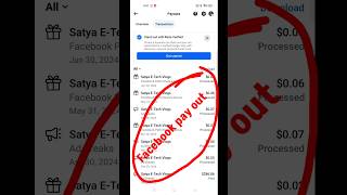 facebook pay out  facebook transaction  facebook earning  shorts ytshorts fb viralvideo [upl. by Namijneb]