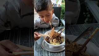 Must eat in Germany 🇩🇪 Spaghetti ice cream  German ice cream  😋 youtubeshorts [upl. by Redmund]