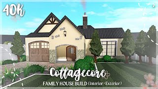 40K BLOXBURG  Family Cottagecore Home  Bloxburg Housebuild  Interior  Exterior [upl. by Nirahs]