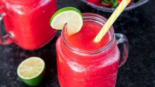 Frozen Strawberry Daiquiri Cocktail Recipe  Summer Slush at it’s best [upl. by Lipkin]