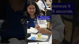 Nursing students learn how to take a urinalysis and find the results 🧪 [upl. by Oicelem]