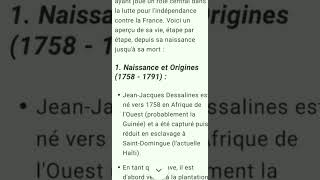 Dessalines porte le nom de la plantation de Dessalines [upl. by Alika]