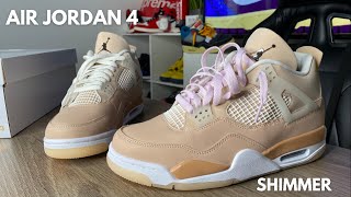 Air Jordan 4 Shimmer On Feet Review [upl. by Coralie]