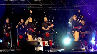 Red Hot Chilli Pipers and Chilli Dancers live on stage for Perths 2022 St Andrews Day Celebrations [upl. by Eussoj]