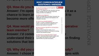 5 Most Important Job Interview Questions and Answers [upl. by Idnyl570]