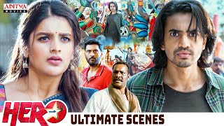 Hero Movie Ultimate Scenes  Ashok Galla Nidhhi Agerwal  Ghibran  Aditya Movies [upl. by Brewer]