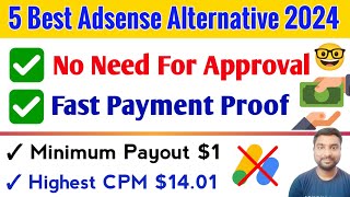 Top 5 Adsense Alternative Ad Network No Need For Approval  Best Blogger Ad Network  SmartHindi [upl. by Mackoff]