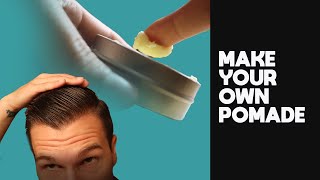 DIY Hair Pomade  How to make a natural oil based hair pomade at HOME [upl. by Aihsotal799]