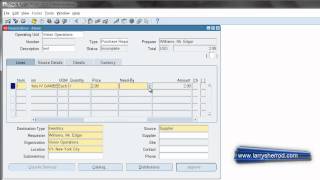 PO Purchase Requisitions Oracle Applications Training [upl. by Ydak]