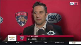 Bob Boughner  Florida Panthers at New York Rangers 112817 [upl. by Vic]