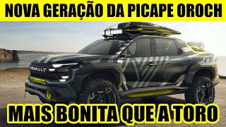 NOVA GERAÇÃO DA PICAPE RENAULT OROCH SERÁ MAIS BONITA QUE A FIAT TORO [upl. by Adnertal]