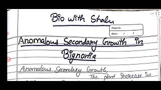 AbnormalAnomalous Secondary Growth  Bignonia 💥💥💥💥💯💯💯💯💯👍👍👍👍 [upl. by Animsaj]