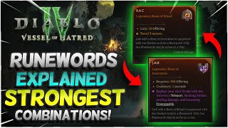 Diablo 4 How Runewords Work in Vessel of Hatred [upl. by Perni162]