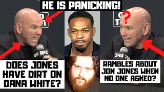 Dana White DELUSIONAL For Jon Jones Ruins Makhachevs Night at UFC 302 Snaps At Reporter [upl. by Mosera]