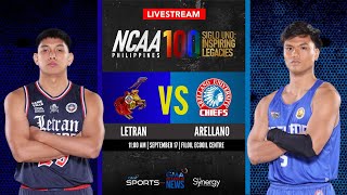 Letran vs Arellano Men’s Basketball  NCAA Season 100  Replay [upl. by Aynam]