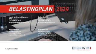 Webinar Prinsjesdag 2023  Belastingplan 2024 [upl. by Sinclare]