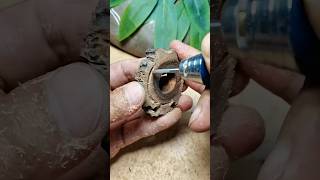 Making a ring from rotten wood shorts art [upl. by Anital]