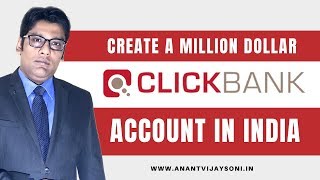 How to Create or Enable Clickbank Account in India  Asia  Hindi [upl. by Ordisi]