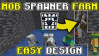 NEW Best Easy ZombieSkeleton Spawner xp Farm Minecraft 121  Tutorial [upl. by Saihttam]