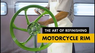 The Art of Refinishing  Motorcycle Rim [upl. by Oruhtra859]