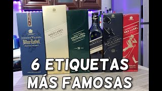 🥃🍾 6 ETIQUETAS Más FAMOSAS de JOHNNIE WALKER CON RESEÑA  6 RECETAS con Cada WHISKY [upl. by Shaughnessy]