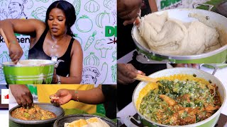 How To Prepare Ghanaian BANKU AND OKRO STEW [upl. by Aiken]