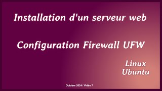 Firewall UFW [upl. by Nevetse]