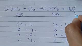 How to balance CaOH2  CO2  CaCO3  H2O [upl. by Eeruhs]