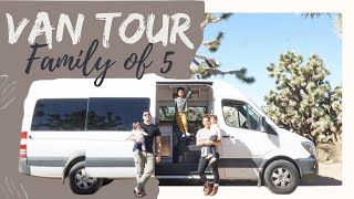 Vanlife with Kids  Come tour our VAN [upl. by Ellenohs]