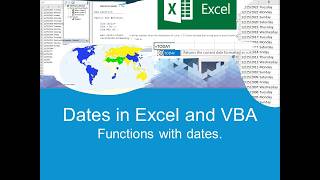 Dates in Excel and VBA Functions with dates [upl. by Notsgnal846]