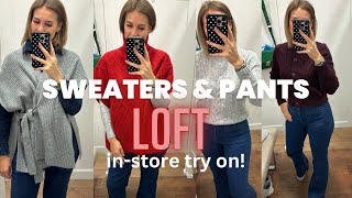 Loft in store Try On  Affordable Winter Clothing Haul [upl. by Franklin]