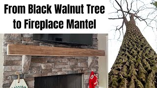 DIY FIREPLACE MANTEL Every step of the process from tree to mantel with our Woodland Mills HM126 [upl. by Lannie903]