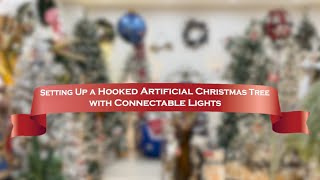 Setting Up a Hooked Artificial Christmas Tree with Connectable Lights [upl. by Ennire]