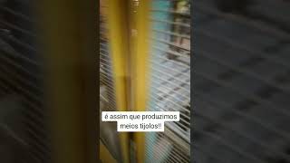 Produção de tijolos meios 115 ×19×24 tijolo cerâmica tijolao [upl. by Pavior]