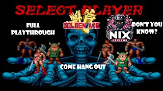 GOLDEN AXE ARCADE  Full Playthrough  with Nix Reviews [upl. by Adnilg]