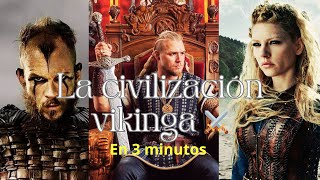 La Civilización Vikinga en 3 Minutos Comercio Incursiones y Mitología [upl. by Ferwerda]