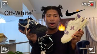 UNBOXING OFF WHITE LOT DUNKS FT HIFOOTRU  THESE ARE HEAT 😱🔥 [upl. by Fernas]