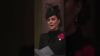 PrincessofWales sings Hymn during Remembrance Sunday Parade shorts [upl. by Anelrats]