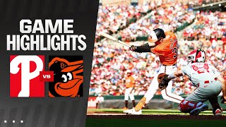 Phillies vs Orioles Game Highlights 61524  MLB Highlights [upl. by Farrow185]